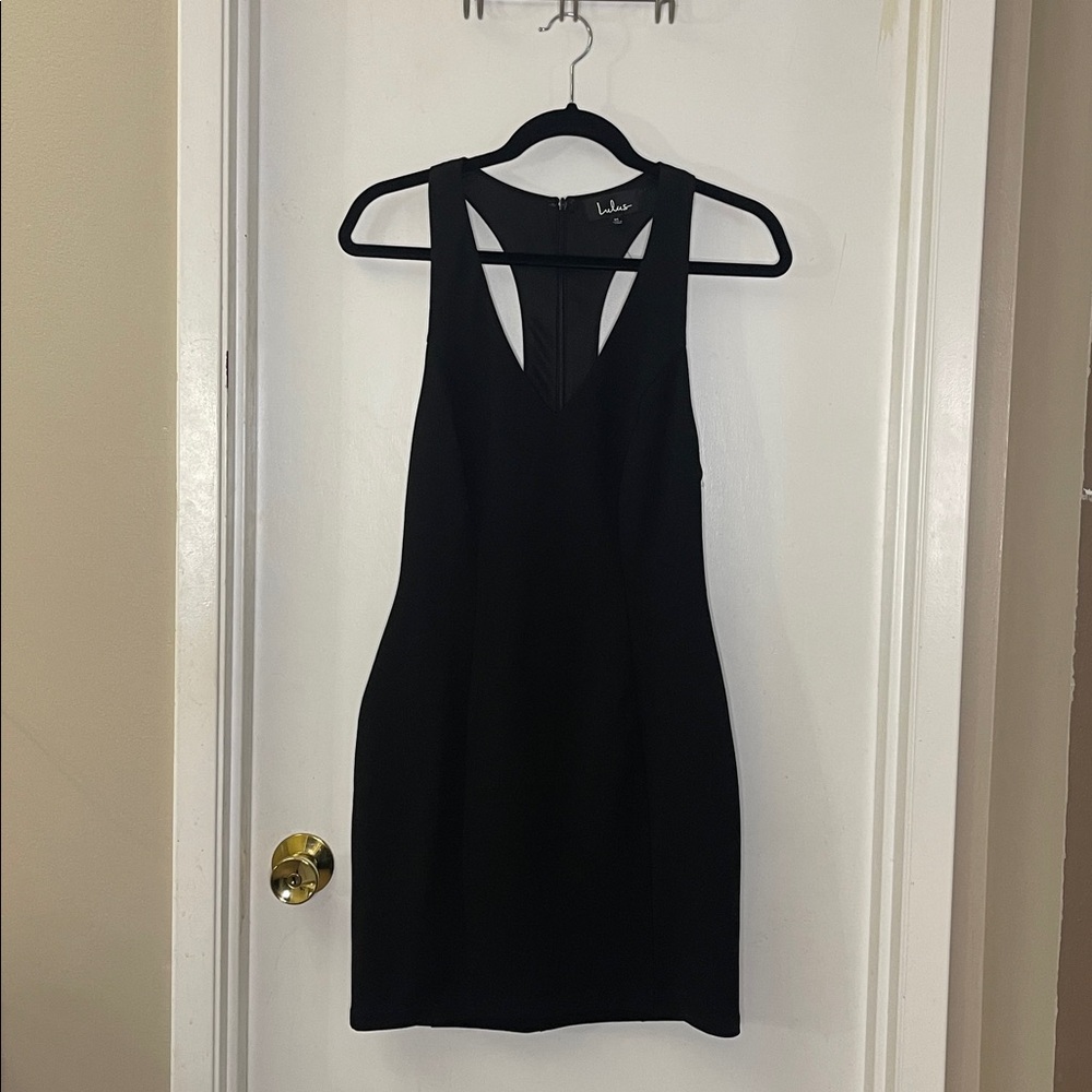 Lulu's Classic Black Sleeveless Cocktail Dress